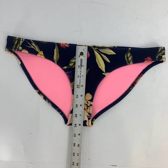 Triangl Delphine Neoprene Scuba Swimwear Navy Blue Floral Bikini Bottom Size M - Picture 11 of 11